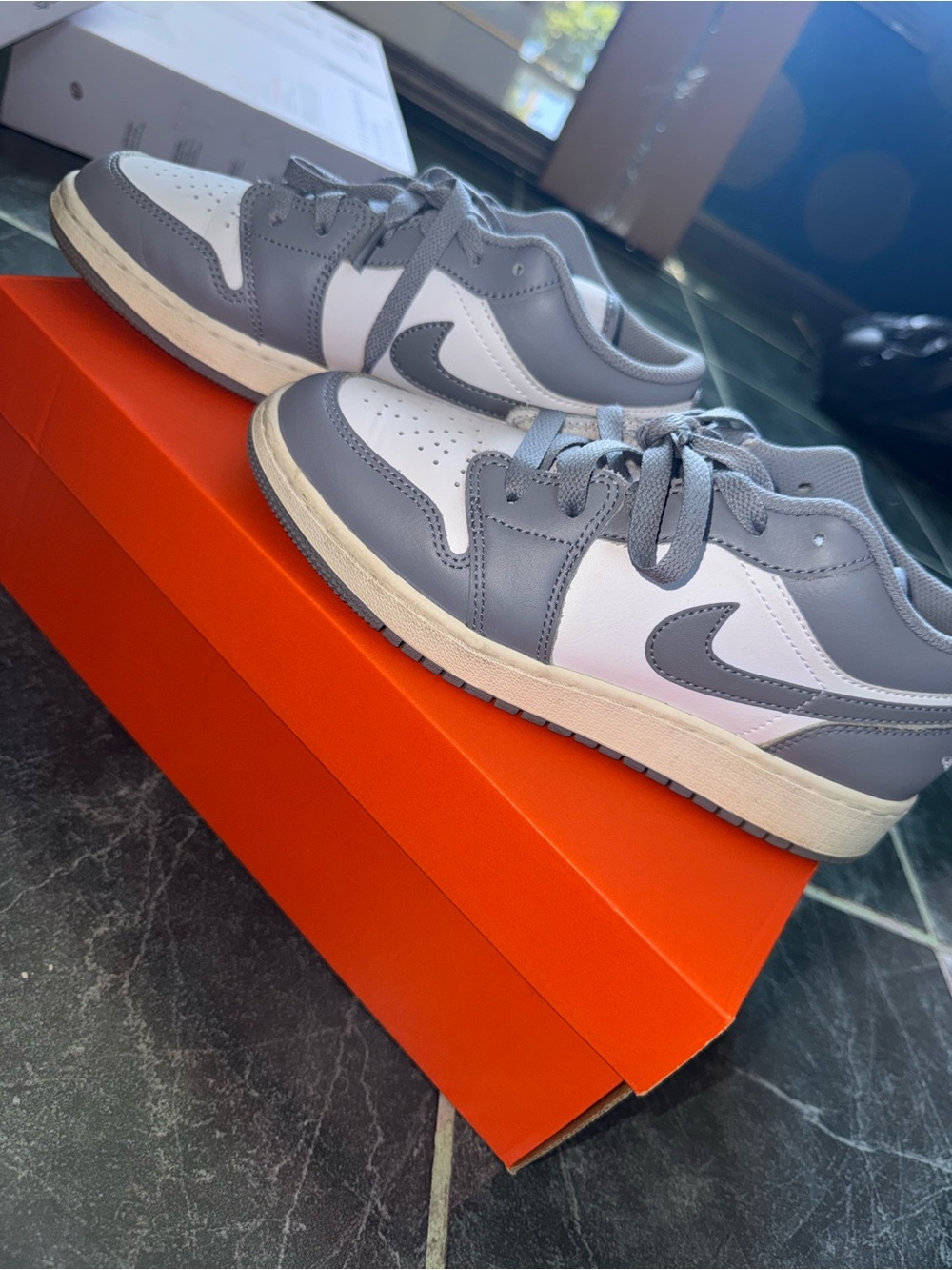 Nike Women’s Low-Top Sneakers in Gray and White